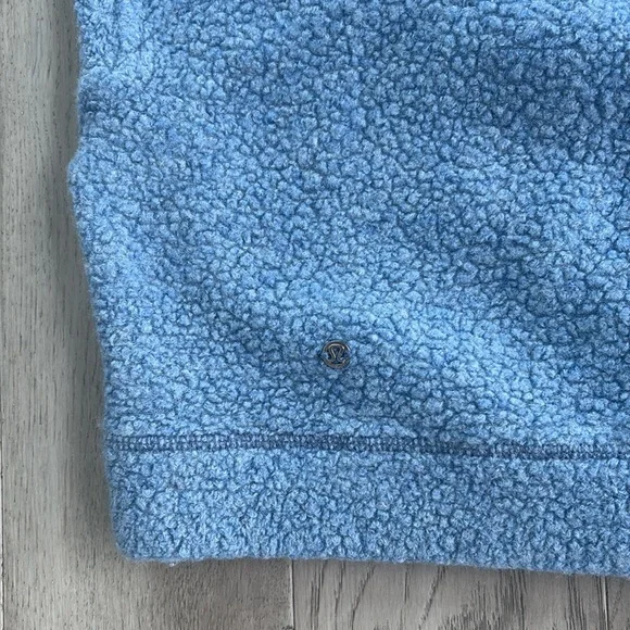 Lululemon So Sherpa Hooded Jacket Blue Medium - Picture 10 of 13